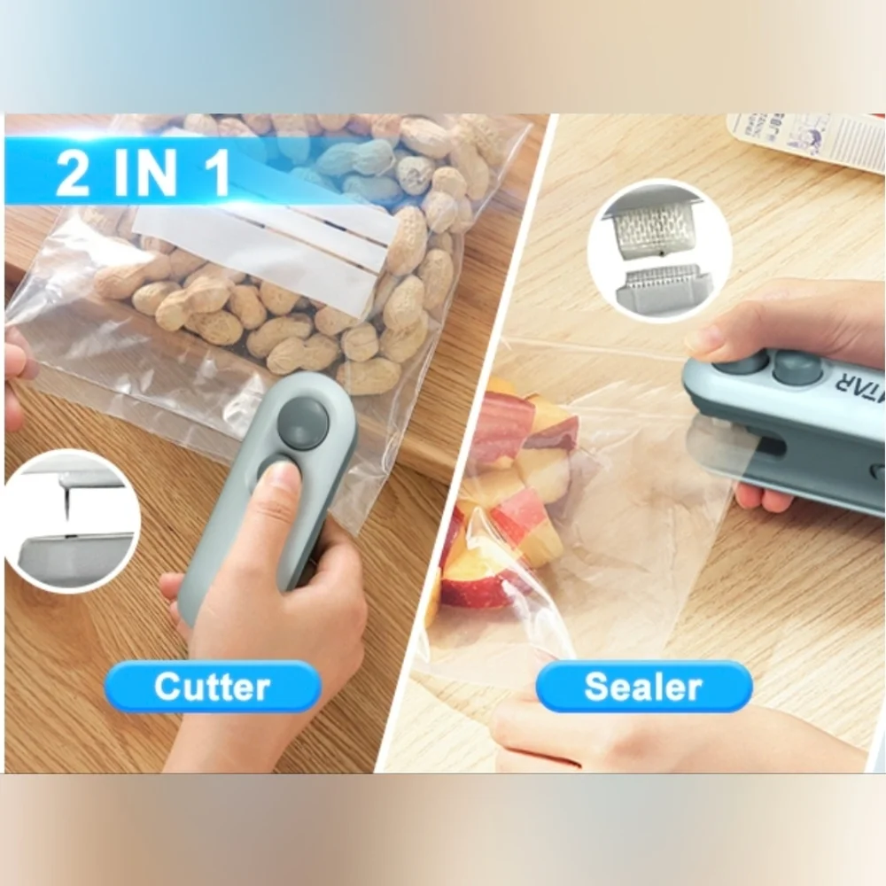 🪷5/25! COMTAR Rechargeable 2in1 Mini Portable Bag Sealer & Cutter NIB